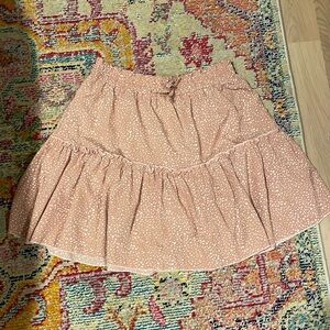 Pink polka dot boutique brand skirt, size large